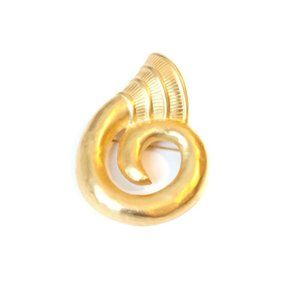 Vintage Givenchy Trumpet Swirl Brooch Pin